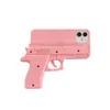 Grappige 3D Gun Shape Telefoon Case Hard PC Mobile Back Shell Creative Unieke schattige cover spoof speelgoed Xmax cadeau voor iPhone 15 14 13 12 11 Pro Max Mini XR XS 8 7 6 Plus