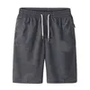 Sports Men's Shorts Mens Pocket Solid Trawstring Board Trunk Beach Pantals Shorts Summer Summer pantalon zippé Pocked Papant de survêtement en vrac.240507