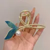 Andra nya enkla fisksvansformar Hår elegant ihålig hästsvansklipp geometrisk vintage pärlhaj clip woman hårklipp accessori