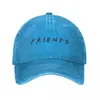Ball Caps Fashion Denim Friends Logo Logo Baseball Cap папа шляпа регулируемые шляпы