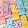 3st ljus 1st Candy Number Candles Macaron Colorful Candle Cake Topper barn barn födelsedagsljus födelsedagsfest festival kaka ljus