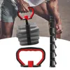 Dumbbells Adjustable Kettlebell Handle With Non-Slip Base For Plates Training