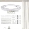 5M White Curtain Rail Flexible Curved Ceiling Track Modern Style Plastic Durable Multipurpose Practical for Room Divider 240429