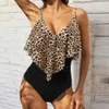 Monokini de roupas de banho feminina Monokini Bating Beits Push Up Swimsuit Women 2023 New Summer High Caist Princied Swimwear Women One Piece Swimsuit Y240429