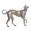 Halsband örhängen sätter ren mässing jakt hund bordsskiva ornament av de tolv zodiakdjur välstånd te husdjur hantverk dekorationer gamla