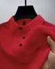 2024 verão masculino lapel pólo designer camiseta de luxo feminino camiseta clássica malha curta manga branca botão preto botão de retalhos casual camiseta de algodão