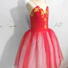 Stage Use Red Tutu Dress Dress Girls 'Ballet Swan Swan Dança das crianças Giselle Leotards para mulheres