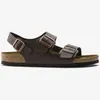 Sandali baeromad estate in estate marrone vintage flat flat flat bottom sandalo femminile in metallo con fibbia in metallo cinghia spesse scarpe anti-skid