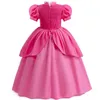 Chiffon Lace Girls Cosplay Dress Baby Kids Vestidos Party Dresses Carnival Halloween Costume för 3-11 år 240417