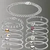 Designer-Charms Armbänder für Frauen Diamant 925 Silberkette DIY FIT PANDORAS Hochwertige Größe 16-21 cm Armband Schmuckgeschenk mit Originalschachtel