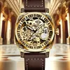 Montre-bracelets sculptés entièrement automatiques Hollow Mechanical Watch Luminous Business and Leisure Niche Student Men's