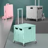 Carry-Ons Outdoor Klappeinkaufswagen Einkaufswagen Haushalt Aufbewahrung organisieren Plastiklagerbox Picknick Trolley Campingwagen Camping Trolley