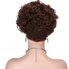 Parrucche per capelli umani ricci afro corti per donne nere brasiliane virgin parrucche ricci corte nessuna pizzo in pizzo 150% densità non trasformata parrucca afro capelli ricci