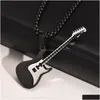 Colliers de pendentif guitare pour hommes femmes en acier inoxydable / or / couleur noire musique rock hip hop bijoux cadeau personnalisés choix avec 24 i dhmac