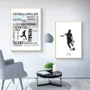 RS Modern Abstract Wall Art Black and White Football Creative Oil på Canvas Affischer and Prints Sports Living Room Decoration Gifts J240505