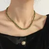 Ketten natürliche Perlen Halskette weibliche Design Mode Retro -Nähen einfacher Stein hoher Sinn
