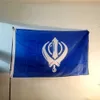 Banner Flags Blue Polyester Sikh Flag Sikhism Sikhism Religion Banner DÉCOR DU EURDOOR 90X150CM Polyester