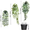 Fleurs décoratives 1pc plante suspendue artificielle Datura Eucalyptus Vine Vine Potted Indoor and Outdoor Decoration Garden Decor