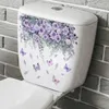 M21 planten bloemen vlinders toiletsticker badkamer omkleed koelkast muurstickers wc voor huizendecoratie 240506