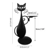 Velas 1pc preto para o cenário de gatos Vintage Candlestick Desktop Candle Stand Decor for Farmhouse Party Centerpipe Decoration Presente