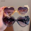 Солнцезащитные очки 2023 девочка Симпатичная акриловая сердца в форме цветов UV400 Солнцезащитные очки для детей на открытом воздухе Солнцезащитные очки для детей солнцезащитные очки wx