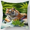 Pillow Tropical Rain Animal Print 45 45cm Pillowcase Soft Decoration Sofa Living Room Home