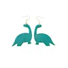 Kolczyki stadnorskie koreańskie kreatywne akrylowe przezroczyste małe zwierzę słodkie dinozaur bez dziury ucha