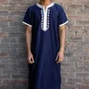 Roupas étnicas Muçulmanas abraçaram manto casual masculino de homens longos e longos thobes islâmicos islã xxxl thobe mass roupas árabes vestido árabe