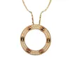 Collier de design à la mode Nouveau collier classique Gold 18K Round Diamond Full Collarbone avec chariot Collier d'origine
