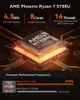 Aoostar God57 Cyber ​​AMD Ryzen 7 5700U RGB Mini PC med (8C/16T.up till 4,3 GHz) med Windows 11 Pro DDR4 16GB/32GB + 512GB/1T NVME SSD