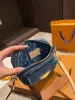 Gelişmiş denim kamera çantası pvc presbyopia hafif yeni çok yönlü crossbody çanta omuz çantası erkekler moda geometrik tasarım crossbody çanta cep telefonu çanta cüzdan