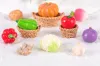 Miniatures 100pcs 3D Fruits Resin Cabochon Kawaii Simulation Fruit Vegetable Basket DIY Scrapbooking Jewelry Charms Accessories