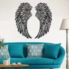 Figuras decorativas 1 Pair Angelwings con manualidades de adornos de escultura de pared de luz LED para la oficina de la oficina de la escuela