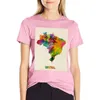 Frauenpolos Brasilien Aquarell Karte T-Shirt Plus Size Tops Hippie-Kleidung für Frauen