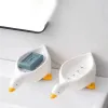 Plats 1pc Douleur Doudable Duck Shape Cartoon Socon Plat pour les accessoires de salle de bain