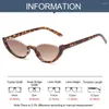 Lunettes de soleil vintage petit chat œil pour femmes hommes hommes à demi-cadre y2k Style Sun Glasses Shades Party Party Eyewear Gift