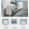 Set 2024 Wallmounted Smart Toilet Paper Holder Punchfree Badkamer Tissue Box Automatisch toiletpapier Dispenser Badkameraccessoires
