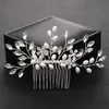 Bandons de mariage Bielchs Bijoux de la mariée Clipt Courte-Coèvre Crystal Crystal Headwear Bride Hair Accessoires Q240506