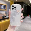 3D Bowknot Phone Case voor iPhone 15 11 12 13 14 Pro Max plus mobiele telefoonhoes Clear TPU Ins Style Cartoon Cartoon Cute Shockproof Covers Luxe