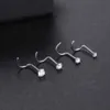 Body Arts 1pc Implant Stad Stalling in titanio Piercing del naso in cristallo rotondo Cz Cristallo 1.5/2/2,5/3 mm VITE NOSTRIL PIERCING GIETRIO 20G D240503