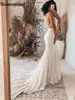 Vestido de noiva de praia boho v pesco