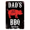 Décorations Backyard BBQ SIGN VINTAGE GRILL KING METAL METAL SIGN SIGNER Pub Garden décor de papa