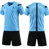 Professionell domare Soccer Jersey Set Vuxen V-hals Fotboll Uniform Kort ärm Match Judge Shirt 3 fickor Shorts 240430
