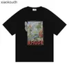 Rhude High end designer clothes for Spring/Summer New High Definition Printed Hip Hop Unisex Casual Round Neck Short Sleeve T-shirt With 1:1 original labels
