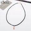 Chaines Edell Messik Black Rope Pendant Collier Good Craftsmain Quality Quality Elegant Exquis extraordinaire