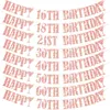 Banner Flags Joyeux 30e 40e 50e anniversaire Banner Bunting Decorations de fête d'anniversaire adultes 30 40 50 60 ANS FACHES POWER FOURNISSE