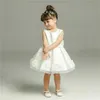 Vestidos de menina 2020 verão meninas de bebê vestido recém -nascido bebê branco vestido princesa para bebê mangas de aniversário traje infantil de festa de festa
