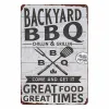 Décorations Backyard BBQ SIGN VINTAGE GRILL KING METAL METAL SIGN SIGNER Pub Garden décor de papa