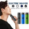 Electric Shavers Mens Mini Electric Shaver Fasial Beard Trimmer USB Charge avec affichage numérique Barbe portable Shaver sans fil Rasoir Y240503