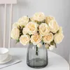 Fiori decorativi Silk Peony Wedding Bridal Bouquet Decorazioni natalizie per piante finte casalinghe Scrapbooking Vase Autumn Garden Artificiale